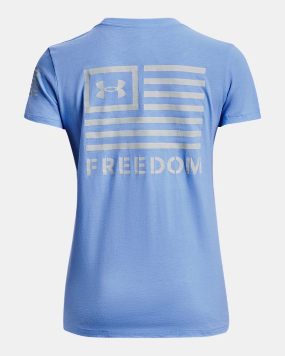 Women's UA Freedom Banner T-Shirt, Blue, pdpMainDesktop image number 5